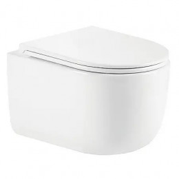 AZ-5101T-WHT SERENATA  Унитаз подвесной с системой смыва Tornado в комплекте с быстросъемным сиденьем микролифт, дюропласт 485*360*350mm