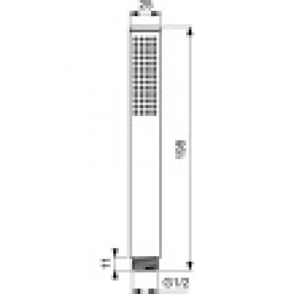 BC774XG IDEALRAIN Металлический ручной душ типа Stick, ограничение потока 8 л/мин, цельный металлический корпус, цилиндрический дизайн