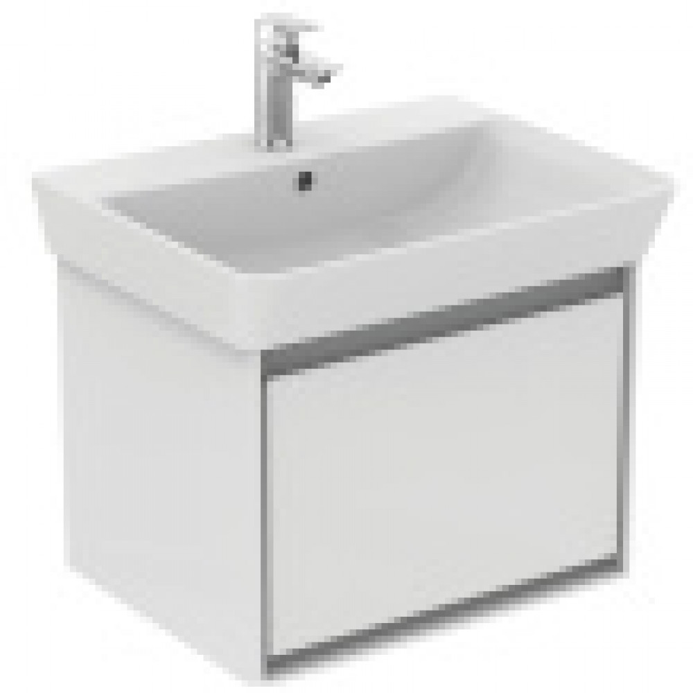 E074201 CONNECT AIR Cube Умывальник 60 см, для монтажа соло с сифоном, колонной / полуколонной или с подстольем CONNECT AIR