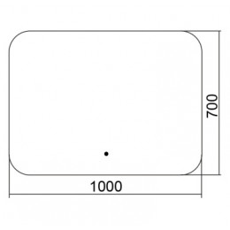 AZARIO зеркало Alone Raggio влагостойкое с подсветкой 1000*700