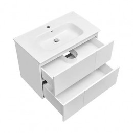 Luna Тумба под раковину 80, 2 ящика, белый