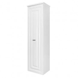 Пенал LAURA подвесной БЕЛЫЙ ГЛЯНЕЦ левый ручка СЕРЕБРО (390*1340*300)