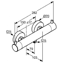 KLUDI BOZZ смеситель для душа с термостатом DN15