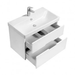 Оливия 80 Тумба Белый матовый (БЕЗ УМЫВАЛЬНИКА "Адриана-80")