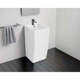 COMELLA Раковина напольная отдельностоящая прямоугольная белая. Размер 480х420х830 мм