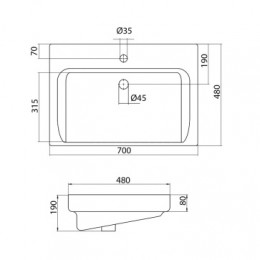 Умывальник "Тигода-70"