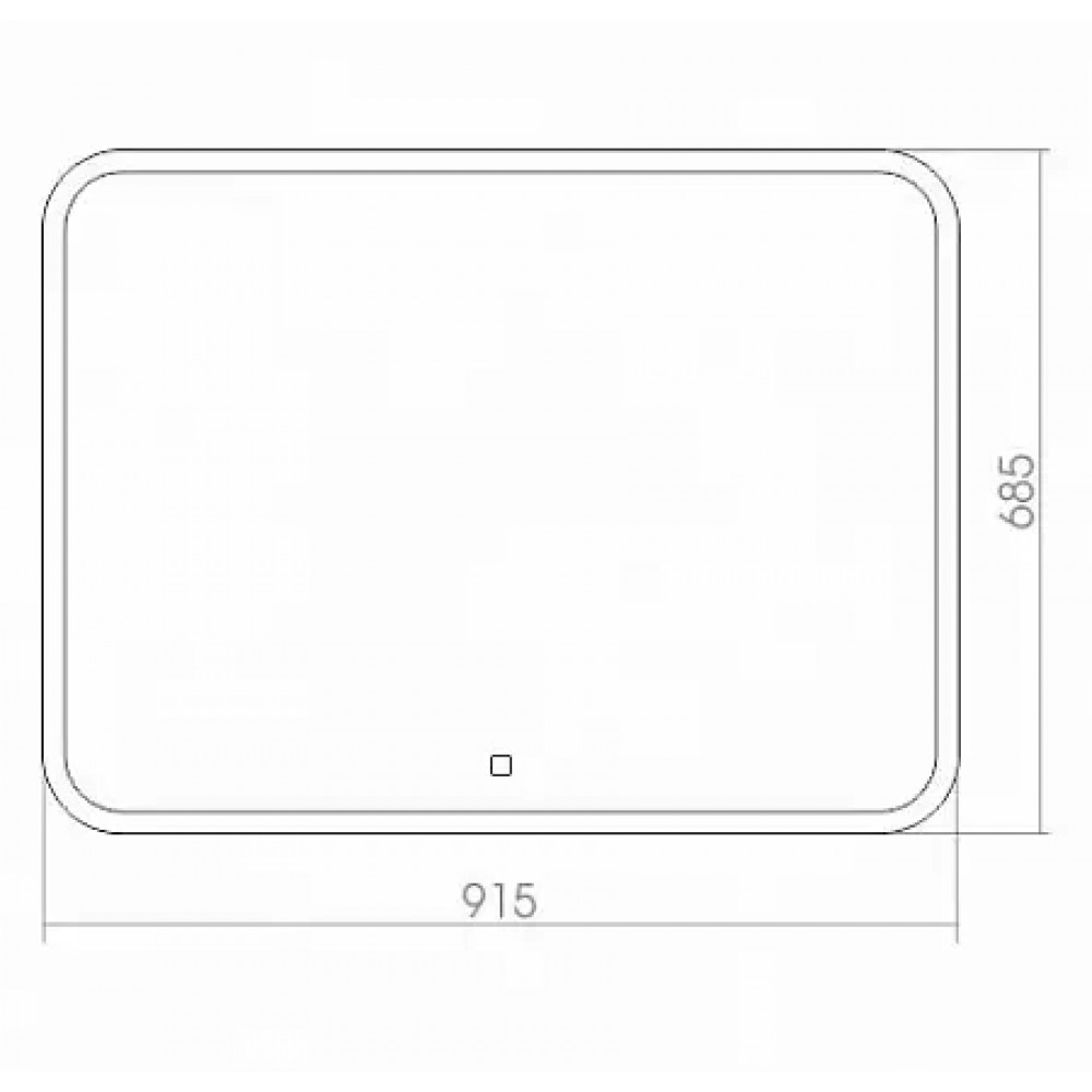 AZARIO зеркало Стив 915*685- 6 (часы+радио+ bluetooth+термометр+подогрев +сенсор выкл)