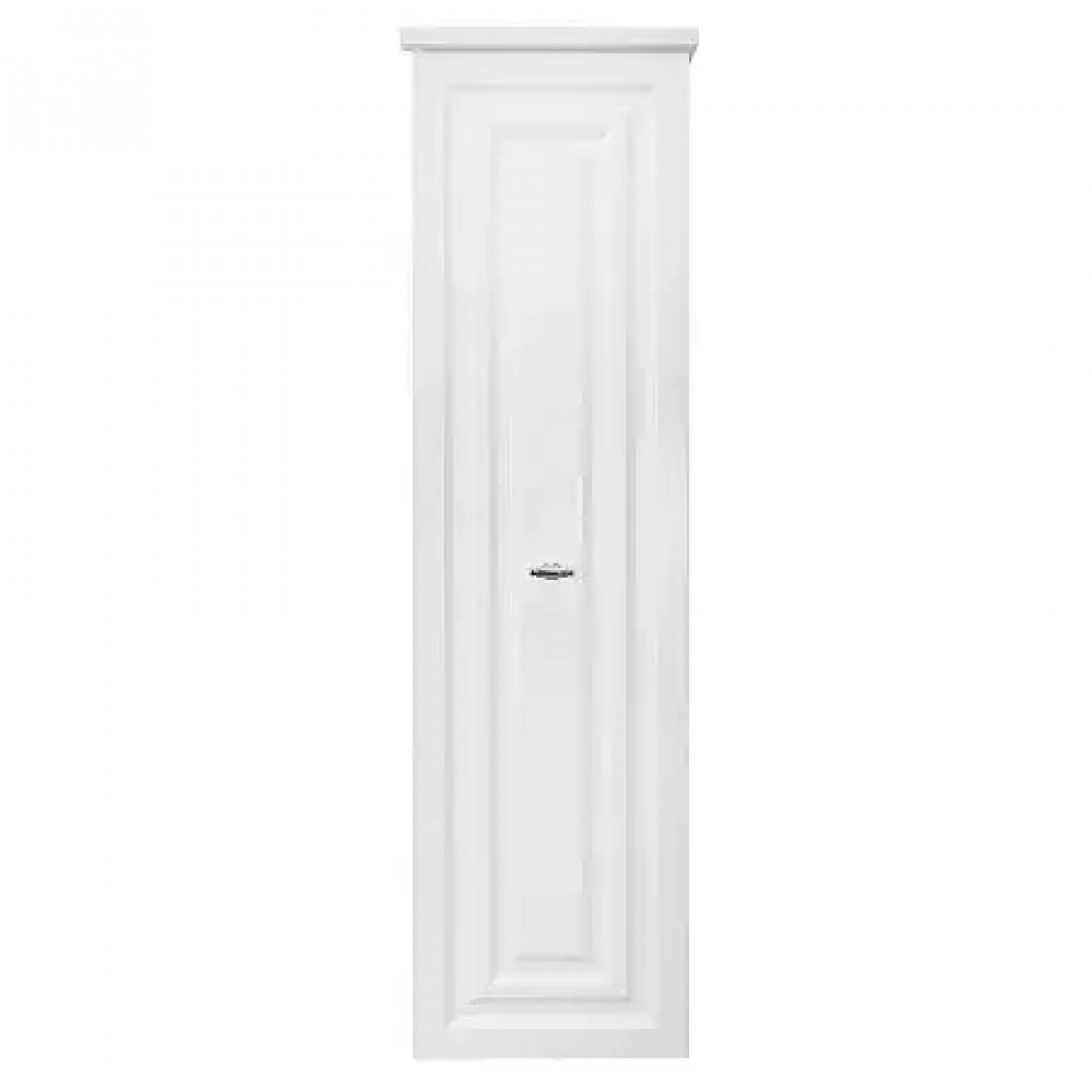 Пенал LAURA подвесной БЕЛЫЙ ГЛЯНЕЦ левый ручка СЕРЕБРО (390*1340*300)