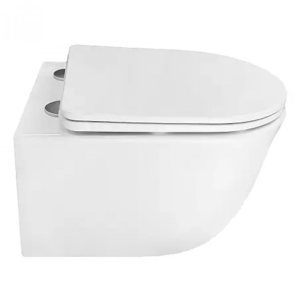 Azario LISTA  AZ-1177T  ТОРНАДО (СКРЫТОЕ КРЕПЛЕНИЕ) подвесной  унитаз в комплекте с сидением микролиan 490*365*340mm