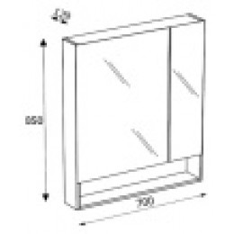 Z_THE GAP ORIGINAL Шкаф зеркальный 700 мм, фиолетовый