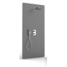 TETIS Комплект: смесит.д/душа 2 вых.+Z00130,верх. душ 250х250 мм, ручной душ CUBE с водорозеткой,шланг 150 см, цвет хром