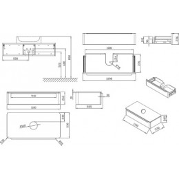 Тумба под умывальник SUD 260.01 1100 орех
