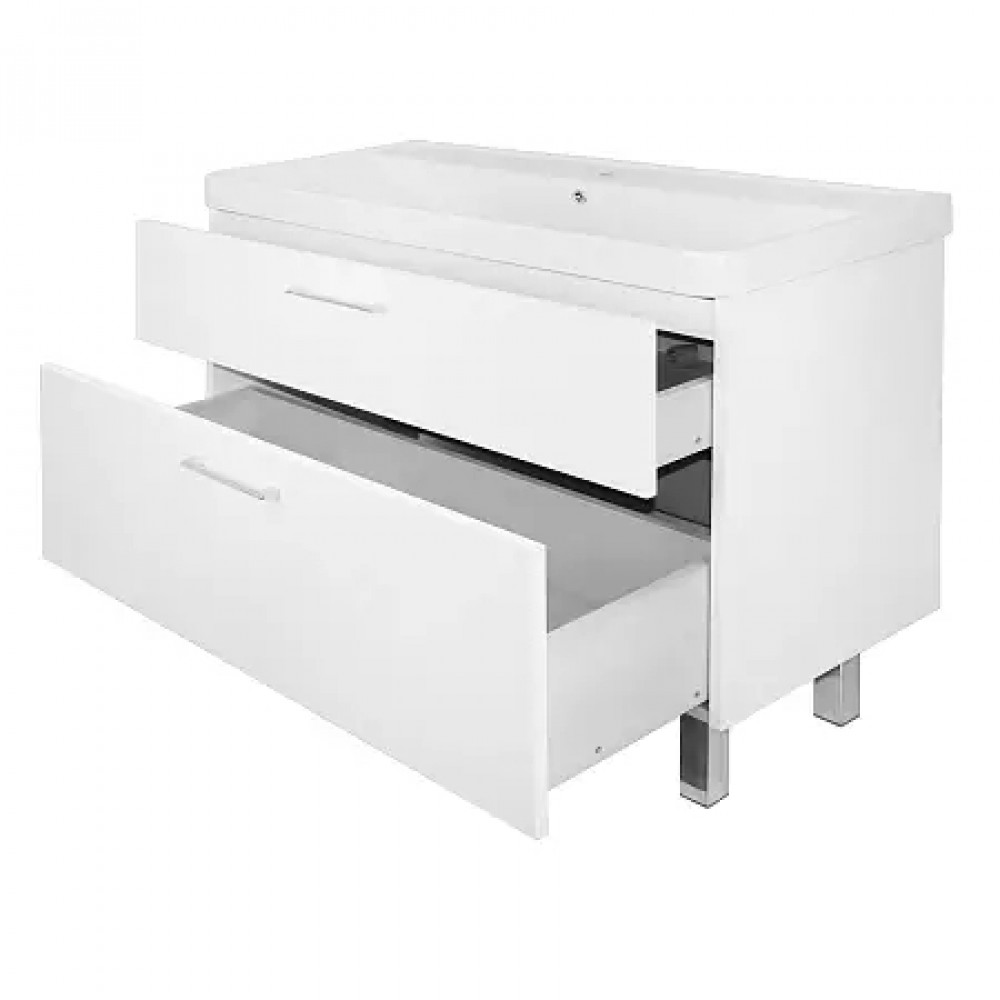 Комплект Тумба Ника 100 Н (1000х475х860) Напольная с раковиной Monte 100