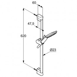 KLUDI FRESHLINE Душевой гарнитур 1S, 600 мм, арт. 6783005-00