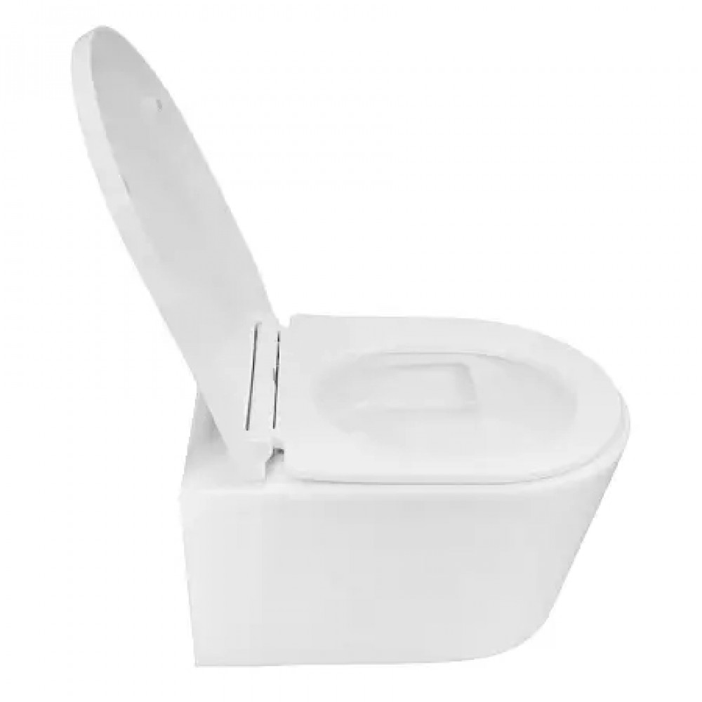 Velo Унитаз подвесной с функцией торнадо, с сиденьем микролифт, дюропласт. 490*360*360mm (1 место)