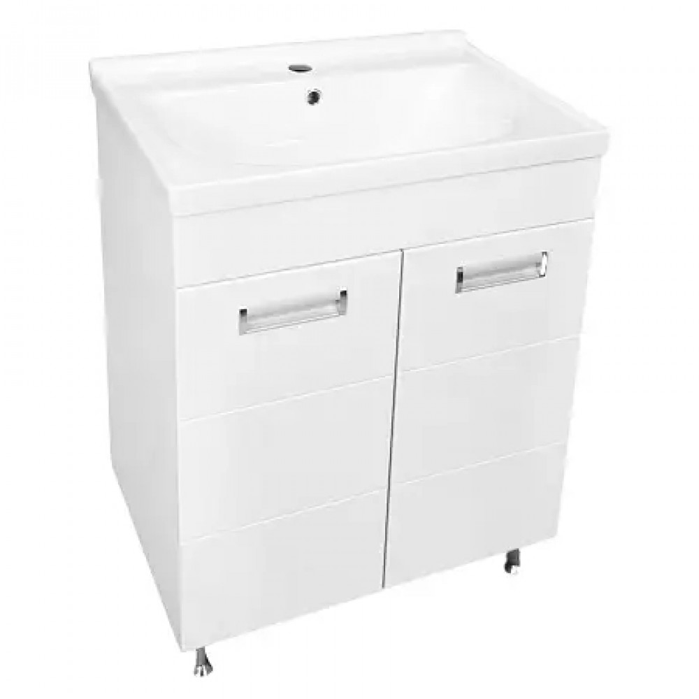 Комплект Тумба Дина 60 (610х470х815) с раковиной MONTE Neo 60 (2 места)