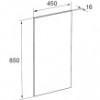 THE GAP ORIGINAL Зеркало  450х850 мм, светильник (подходит к серии DEBBA)