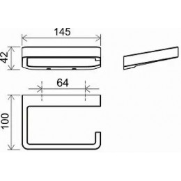 TD 400.20 Держатель для туалетной бумаги, черный