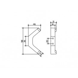 11115010000 Edition 11 Крючок для полотенца двойной, хром