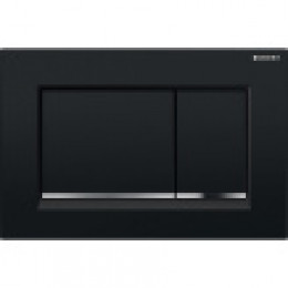 115.883.KM.1 Sigma30 Смывная клавиша, двойной смыв, черный/глянцевый хром