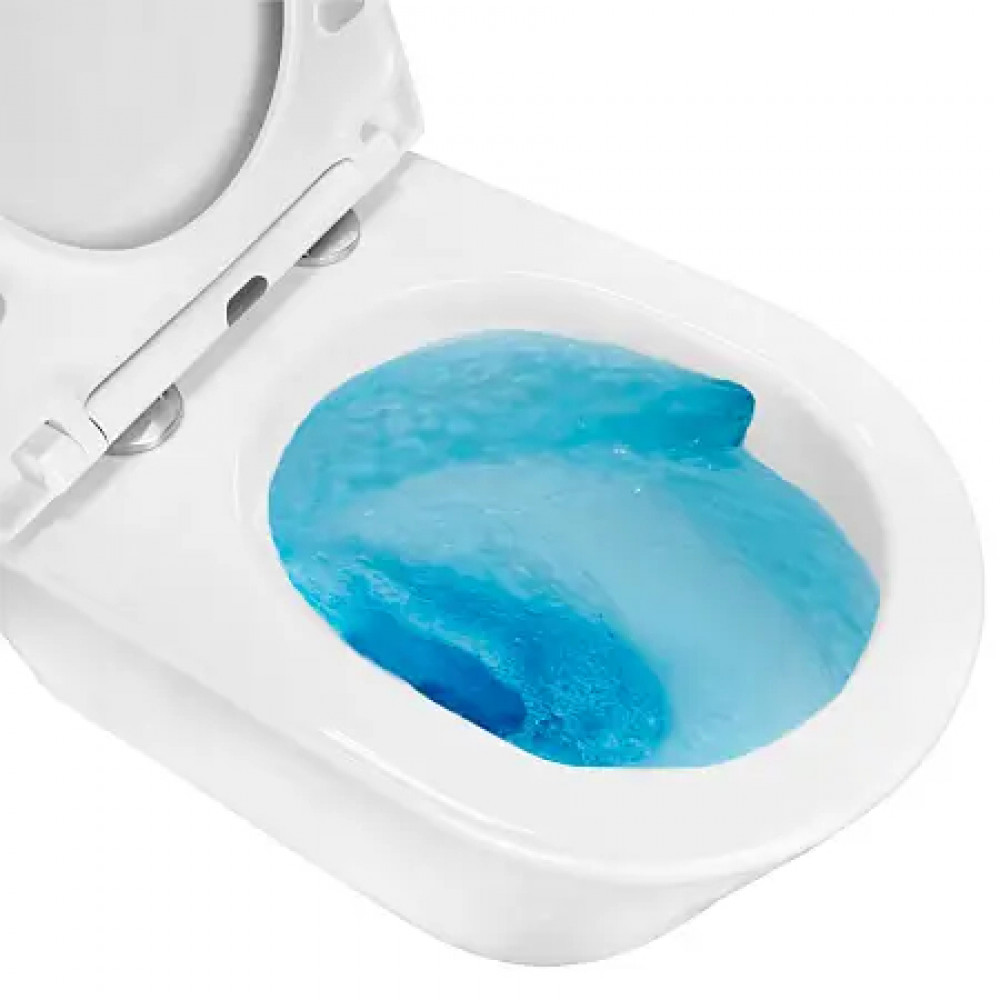 Velo Унитаз подвесной с функцией торнадо, с сиденьем микролифт, дюропласт. 490*360*360mm (1 место)