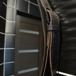 AZARIO зеркало Капитан D510 мм коричн кожа