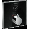 15737600 ShowerSelect Glass Термостат ShowerSelect для одного потребителя, стеклянный, СМ, черный/хром