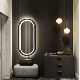 AZARIO зеркало Виола-лофт 500*1000 сенсор выкл, рама пластик, гор-вер