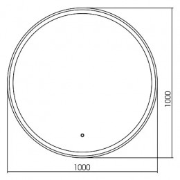 AZARIO зеркало Перла d1000 -2 сенсор выкл+подогрев