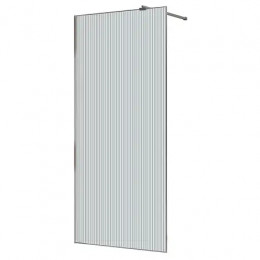 AZ-271-100-CH-CRF Душевая перегородка Walk-in, 100x195-CH-CRF, в рамке, Рифленое стекло 8 мм, профиль хром