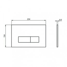 R0121AA OLEAS™ M2 Механическая панель смыва (гл хром)