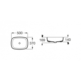 Z_INSPIRA SOFT Раковина накладная 500х370х140 мм, скругленная