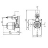 Z00063.030+Z00005 CUBE Смеситель для душа, встраиваемый, 2 выхода (внешняя часть) хром+CUBE Смеситель для душа, встраиваемый, 2 выхода (внешняя часть)