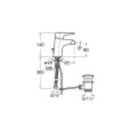 ATLAS смеситель для биде с донным клапаном