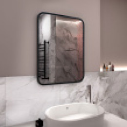 AZARIO зеркало Мальта-лофт 600*800 без подсветки, рама пластик, гор/вер