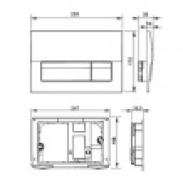 ACTIVE Смывная клавиша PL B01 для ПЭК, белая