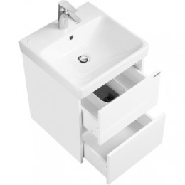 Сканди 45 Тумба Белый матовый/Белый глянец (БЕЗ УМЫВАЛЬНИКА Адриана-45)