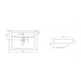 АКВАТОН ТИГОДА-55 мини Раковина