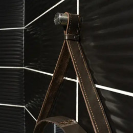 AZARIO зеркало Капитан D510 бесконтактный сенсор, коричн кожа