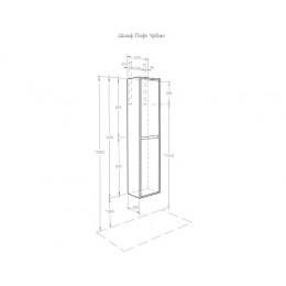 Лофт Урбан Шкаф-Колонна графит\Орегон