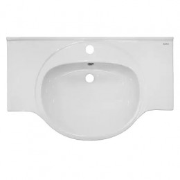 Комплект Тумба Ирис 80Н напольная с раковиной Teo 80 (2 места)