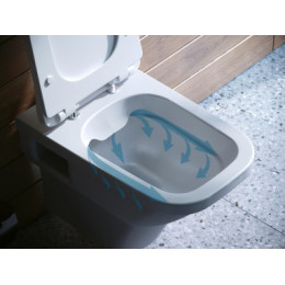 Пэк "Лайн" rimless (подвес. безободковый унитаз с тонким сиденьем SC, инсталляция, панель хром. глянец)