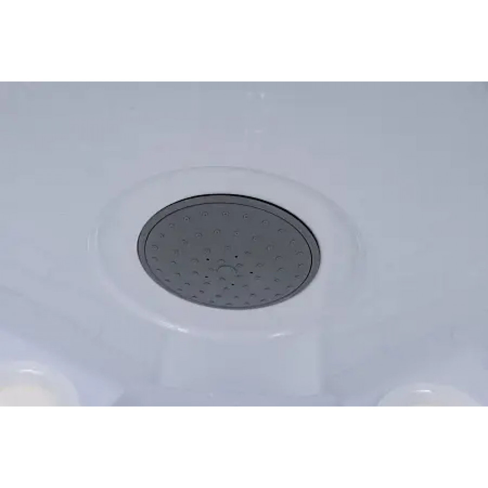 CS-6680-25FW 80*80*215 Душевая кабина в комплекте со средним поддоном 25см. Белый кирпичный узор, стекло 4мм. Профиль "хром"