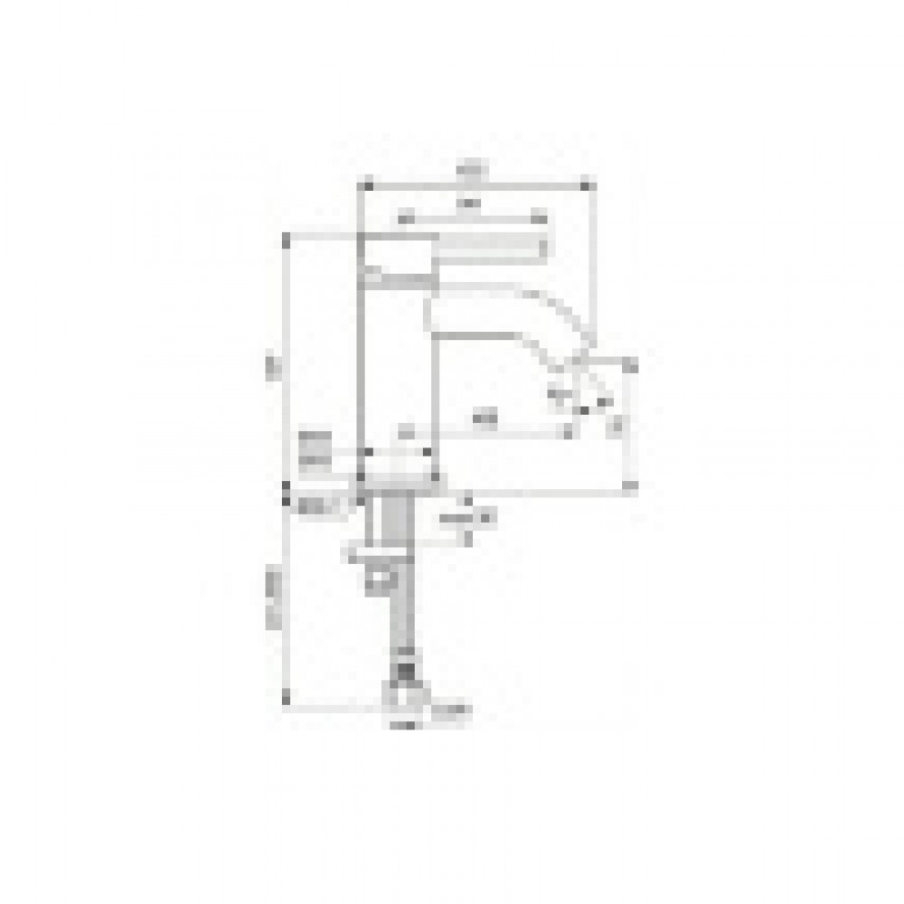 BC268AA CERALINE Смеситель для умывальника, система монтажа EASY-FIX (облегченный монтаж),