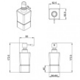 RINA Дозатор жидкого мыла стеклянный настольный, хром