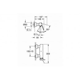 33577003 Plus Смеситель однорычажный для душа, хром