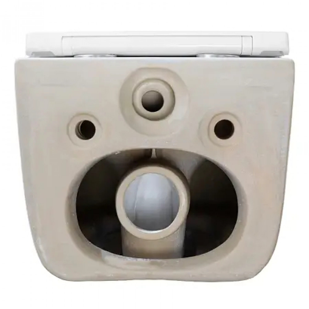 AZ-5101T-WHT SERENATA  Унитаз подвесной с системой смыва Tornado в комплекте с быстросъемным сиденьем микролифт, дюропласт 485*360*350mm