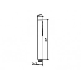 56080010100 Edition 11 Стержневая душевая лейка однорежимная, хром
