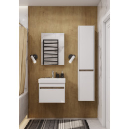 Марти 55 Тумба-умывальник Белый/Дуб Эндгрейн (Умывальник "Адриана-55")