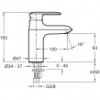 E99447-CP KUMIN Смеситель для умывальника comfort size без дк, хром